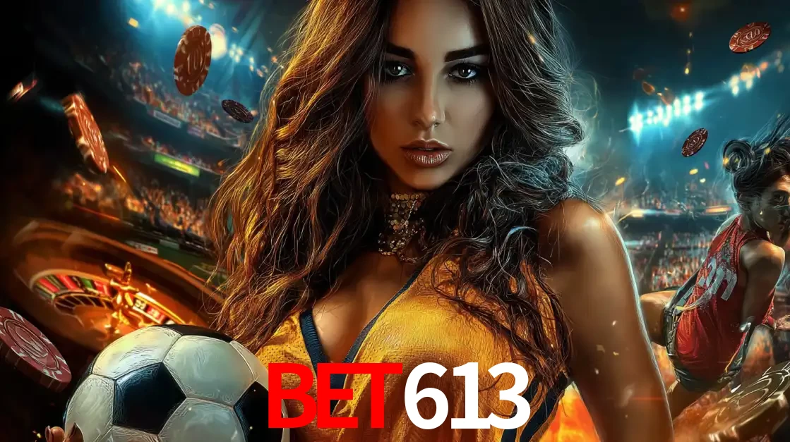Mulher segurando uma bola de futebol em uma montagem que mistura a paixão esportiva com a emoção da roleta de cassino, tudo disponível na plataforma bet613.